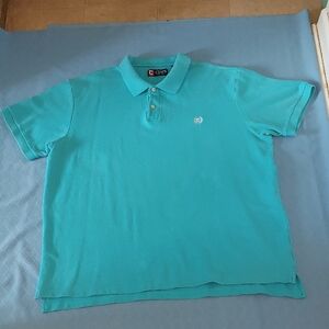 Vintage Chaps Teal Polo Shirt with Subtle Chest Logo